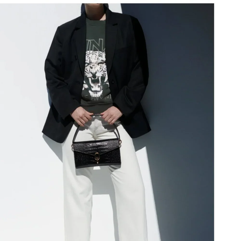 Anine Bing Green Tiger Sweatshirt Medium - Picture 3 of 7